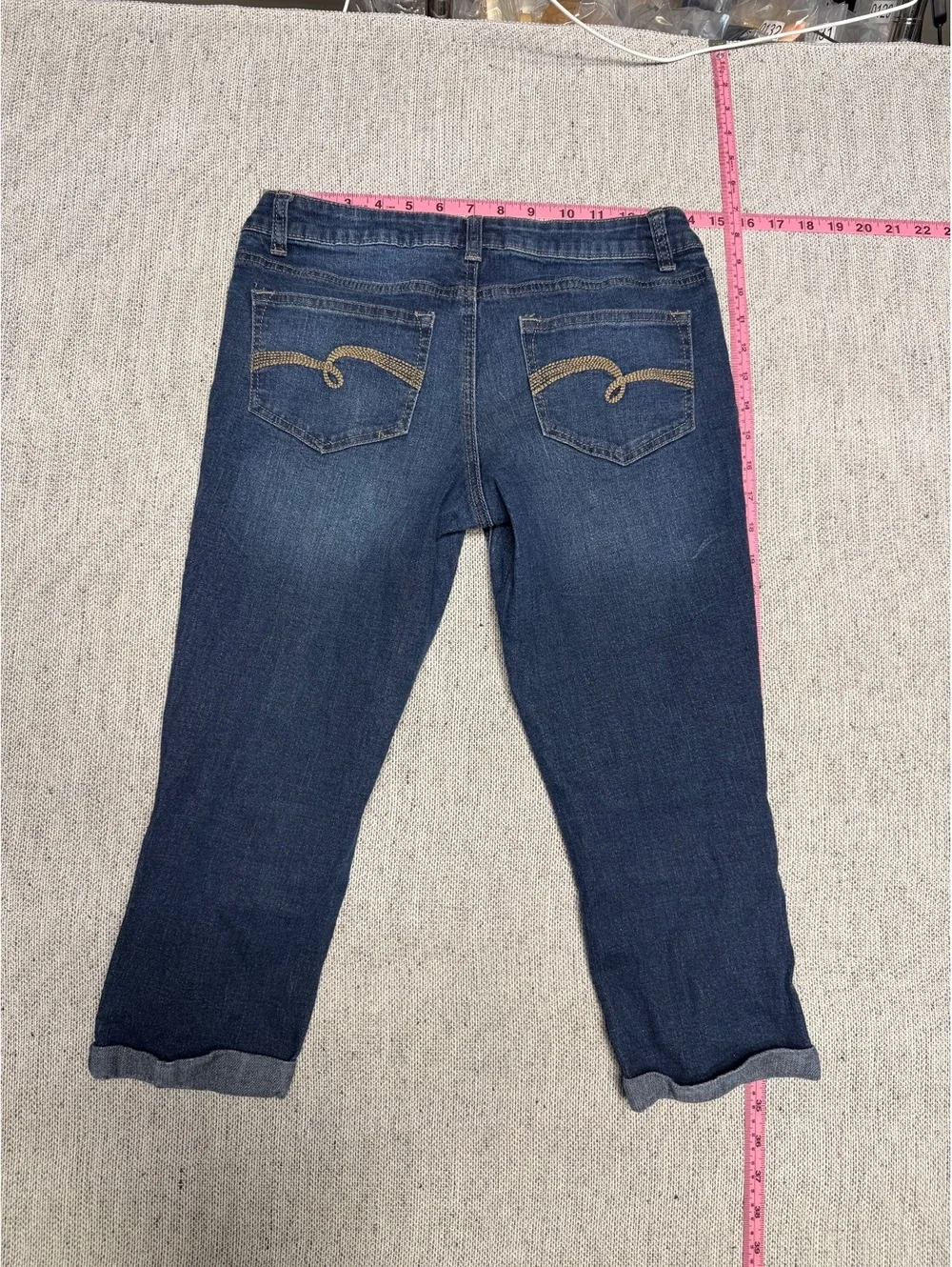 Justice Girls Dark Blue Denim Jeans Size 10 Plus